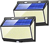 Lampe Solaire ExtéRieur, [468 LED 2000 Lumens 2 Pack] LumièRe Solaire ExtéRieur, Elairage Exterieur Solaire avec DéTecteur de Mouvement, Spot ...