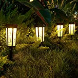 Lampe Solaire Exterieur Jardin Lumière Chaude + RVB, Lumière Solaire de Chemin de LED IP44 Imperméable à l'eau Automatique Rechargeable ...