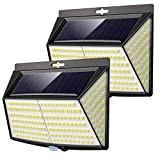 Lampe Solaire Extérieur,Vighep 228 LED [ 2 Packs] Lumiere Solaire Exterieur Detecteur de Mouvement led éclairage Solaire Extérieur étanche Sans ...