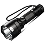 Lampe torche LED T6/L2 tactique en aluminium pour la chasse avec batterie 18650 Éclairage extérieur (couleur du corps : T6-8000 ...