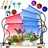 Lampes de culture à DEL pour plantes d'intérieur,Lampe à plantes 150 LED avec 5 têtes de col de cygne réglables,10 ...