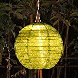 Lampions solaires d'extérieur 30 cm - Lampions de jardin suspendus - En nylon étanche - Pour mariage, église, balcon, cour, ...