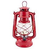 Lanterne vintage LED Hurricane - Blanc chaud - À piles - En métal vieilli - Avec variateur d'intensité - 15 ...
