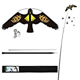 Laptony Cerf-Volant Anti-Oiseaux - Protection de la Ferme - avec Manche télescopique de 4 m