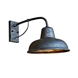 LDDENDP Style industriel vintage - Lanternes d'extérieur, Rétro lampes, Tube en col de cygne forgé E 27, Nostalgic American Simple ...