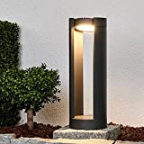 LED Borne Eclairage Exterieur 'Dylen' (Moderne) en Noir en Aluminium (1 lampe,à) | Borne Lumineuse Exterieur, Luminaire Exterieur, Lampe Jardin, ...