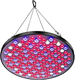 LED Lampe pour Plante, Lampe de culture UFO 50w à spectre complet avec réflecteur, 177LEDS Lampes de croissance avec interrupteur ...