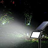 LED Solaire Projecteur,Extérieur Solaire de Jardin Spot Lampe Solaire 48 LED lumière de Nuit sans Fil pour Noël, Jardin, Escalier ...