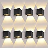 LEDMO ８ Pack LED Applique Murale Interieur/Exterieur 12W Appliques Murales LED 3000K Applique Murale Exterieur Angle de faisceau réglable Lampe ...