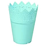 Leisial Vase en Plastique Porte-Stylo en Plastique Fleur Vase Pot de Fleur Bureau Maquillage Holder Brush Vase Multifonction Vase en ...