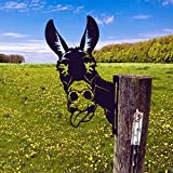 LFFY Art en métal représentant un animal curieux – Décoration de jardin vache à la ferme pour extérieur, jardin, terrasse, ...