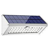 Licwshi Lampe Solaire Extérieur IP65 étanche Sans Fil Spot Solaire Lumière 4500mAh, 46 LED lumiere projecteur solaire exterieur pour Jardin