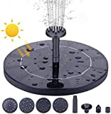 LifeUp Solar Powered Fountain Pump for Bird Bath Free Standing 1.5W Water Fountain Pump for Garden Small Pond Pool Bird ...