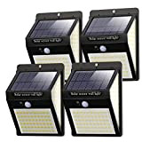 litogo Lampe Solaire Extérieur 4 Pack 140 LED Lumiere Solaire Exterieur Detecteur de Mouvement led éclairage Solaire Extérieur étanche Sans ...
