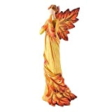 Liummrcy Figurine d'ange, Statue d'ange de Feuilles d'érable, résine d'automne Artisanat Autumn Angel Maple Leaf Decoration pour terrasse, pelouse, Cour, ...
