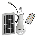 Lixada 9W / 7W Portable Ampoule Solaire,Charge de Panneau Solaire USB + Lanterne de Tente Suspendue étanche pour Le Camping ...