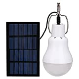 Lot de 1/2/5 ampoules LED à énergie solaire avec crochet pour lampe, lanterne portable avec panneau pour cuisine, jardin, terrasse, ...