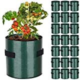 Lot de 22 sacs de plantation pour tomates, fleurs, plantes - 7,6 l - 2 gallons - Diamètre : 21 ...