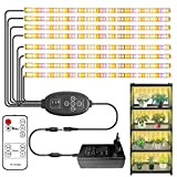 [Lot de 8] Lampe LED pour Plantes avec Minuterie Automatique 4/8/12H, 384 LED / 10 Niveaux Dimmables, Lampe de Croissance ...
