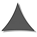 LOVE STORY Voile d'ombrage Triangulaire 3x3x4.25m Toile Ombrage Auvent Imperméable PES Protection 95% UV pour Jardin Extérieur Terrass, Anthracite