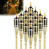 LZQ Torches de jardin pour extérieur 90 cm - Torches à huile - Torches en bambou - Torches pour extérieur ...