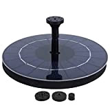 Mademax Solar Bird Bath Fountain Pump, Solar Fountain with 4 Buses, Free Standing Floating Solar Powered Water Fountain Pump for ...