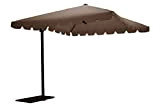 Maffei Art 87q Allegro, Parasol deporté carré cm 250x250, Tissu PolyMa, Made in Italy. Couleur Taupe