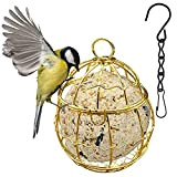 Mangeoire à Oiseaux, Support Porte Boule de Graisse à Suspendre, Bird Feeder pour Petits Oiseaux Sauvages, 2pcs
