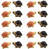 Maomia Lot de 20 figurines miniatures tortues en résine pour aquarium Décoration de jardin tortue