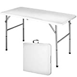MaxxGarden Table Pliante, Table de Jardin, Table Exterieur, Table Pliable, 120 x 60 x 74 cm, Blanche