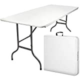 MaxxGarden Table Pliante, Table de Jardin, Table Exterieur, Table Pliable, 180 x 74 x 74 cm, Blanche