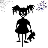Mgichoom Décorations de pelouse d'extérieur d'halloween, Signes en métal Spooky Boy Girl Black Silhouette, Décoration de Cour d'ornement de pelouse ...