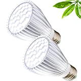 MILYN Lot de 2 30W LED Élèvent La Lumière Ampoule, Blanche à Spectre Complet LED Ampoule de Croissance, E27 LED ...
