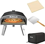 Mimiuo Four à pizza d'extérieur avec régulateur de gaz britannique, four G classique portable avec revêtement noir, pierre à pizza ...
