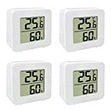 Mini thermomètre d'ambiance intérieur | Moniteur d'humidité hygromètre numérique | Thermomètre de température ambiante avec écran LCD | Moniteur de ...