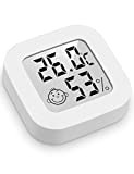 Mini Thermomètre Hygromètre Intérieur Digital à Haute Précision, Moniteur de Température et Humidimètre, Thermo Hygromètre Indicateur du Niveau de Confort