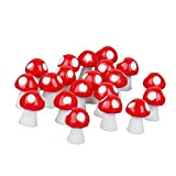Miniature champignon 20 pièces rouge fée jardin Micro paysage plante Pot bonsaï décor résine Mini champignon tonnelles