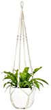 Mkono Grand support de plante en macramé de 109 cm pour pot de 30,5 cm, extra long à suspendre, sans ...