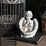 MoYouno Ange Figurine, Ange priant Figurine, Cadeau commémoratif, Cadeau de Cadeau de mère Nana Grand-mère, Ornements de Jardin