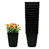MURGIPLAST Pots carrés en plastique pour plantes et fleurs, pots de culture, conteneurs de plantation d'intérieur 1 litre, 10 x ...