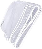MY1MEY Bâche de Protection Imperméable Transparente, 0.3mm PVC Souple Verre Bâche Transparente,Couverture Anti-Pluie pour Parasol(0.5 * 1m(1.6 * 3.9ft))