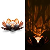 Navaris Lampe Solaire Fleur de Lotus - Fleur LED Lumineuse Rechargeable par Énergie Solaire - Décoration Écologique pour Jardin Étang ...