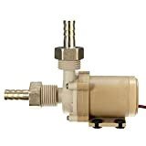 Niktule Hot Water Circulation Pump, 12V 6W Brushless DC Water Pump Ceramic Pump Core Mute High-Temperature Resistant Solar Water