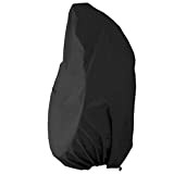 Odoukey Protective Cover, Egg Swing Chair Covers Waterproof Dust Proof Black Hanging Chair Cover for Outdoor Garden Patio Swing Chair