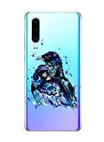 Oihxse Cristal Clear Coque pour Huawei Y7 2019/Y7pro 2019 Silicone TPU Souple Protection Etui [Jolie Aquarelle Animal Design] Anti-Choc Anti-Scratch ...