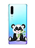 Oihxse Silicone Crystal Coque pour Huawei P Smart Z Ultra-Thin Transparente Gel TPU Souple Etui Design Motif Mignon Panda Protection ...