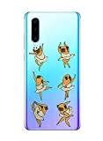 Oihxse Transparent Coque pour Huawei P40 Etui en Silicone Souple Gel TPU Protecteur Bumper Hybrid [Ultra Mince] [Antichoc] [Anti-Scratch] Chien ...