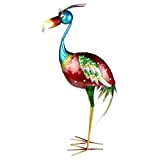 Oiseau décoratif EXOTIC en métal - Hauteur : 66 cm - Finition soignée - Oiseau du paradis - Décoration de ...