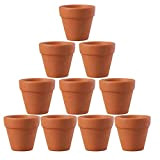 OUNONA Lot de 10 Pots en Terre Cuite de 4,5 x 5 cm pour Cactus, Fleurs, Plantes Grasses. Parfaits pour Le Jardinage, Le ...