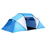 Outsunny Tente de Camping familiale 4-6 Personnes Tente dôme étanche légère, ventilée 2 cabines fenêtre Grande Porte Facile à Monter ...